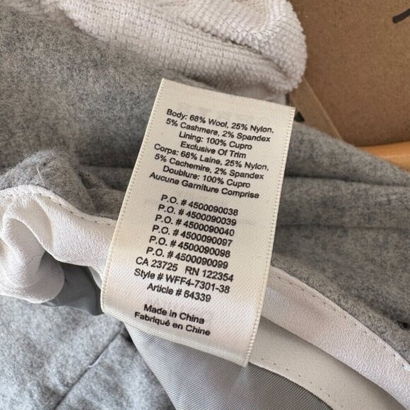 Aritzia Wilfred Dorine Mini Skirt Wool Cashmere Silk Wrap Grey Size 6 - Picture 9 of 9